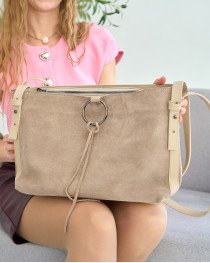 Сумка женская «Берта» оптом, бежевая
