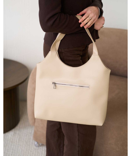 Женская сумочка «Алаина» бежевая