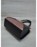 Жіноча сумка «Конверт» чорна з бордовим золотом