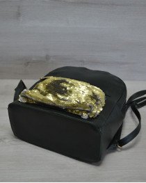 Молодежный рюкзак «Пайетки» зеленый
