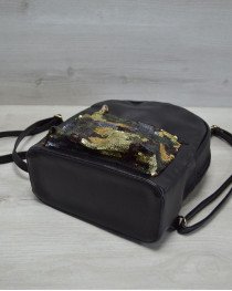 Молодежный рюкзак «Пайетки» хаки