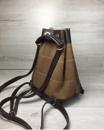  Сумка рюкзак «Резинка» коричневая