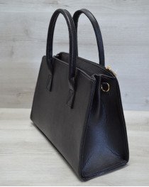 Стильная модная женская сумка «Кисточка» (черная кобра) 