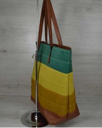 Сумка женская 55207 комбинированная рыжая