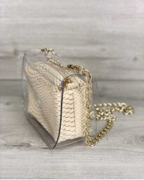 Cумка женская «Селена» с молочной косметичкой 