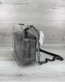 Сумка «Селена» з косметичкою срібло (нікель)