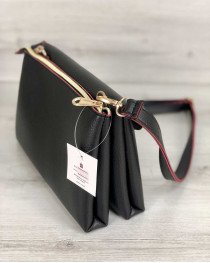 Женский клатч «Виола» черно красный