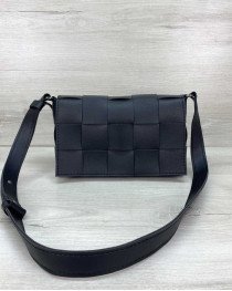 Жіноча сумка Bottega плетена чорна