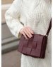  Женская сумка Bottega плетеная бордовая 