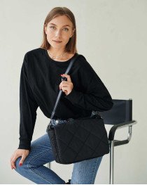 Сумка женская «Лола» черные кубики