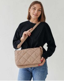 Сумка женская «Лола» бежевые кубики