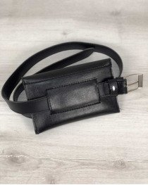 Женская сумка на пояс 99154 черная