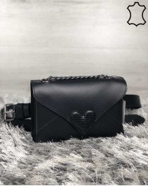 Сумка жіноча «Leya» з чорним серцем 