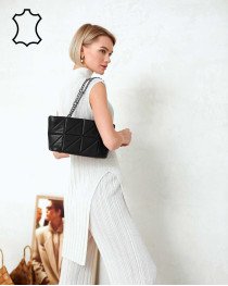  Кожаная женская сумочка «Холли» черная