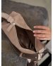 Шкіряна жіноча сумка «Ванесса» бежева