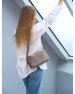 Замшева жіноча сумка «Feit» капучино