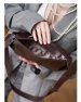 Жіноча шкіряна сумка «Мей» шоколадна