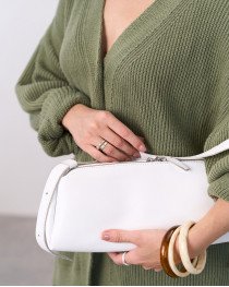 Женская кожаная сумка Vanessa белая, K72300 опт