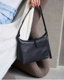 Сумка женская «Gia» оптом, кожаная  черная