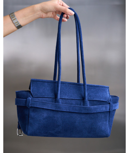Жіноча замшева сумка Fion синя