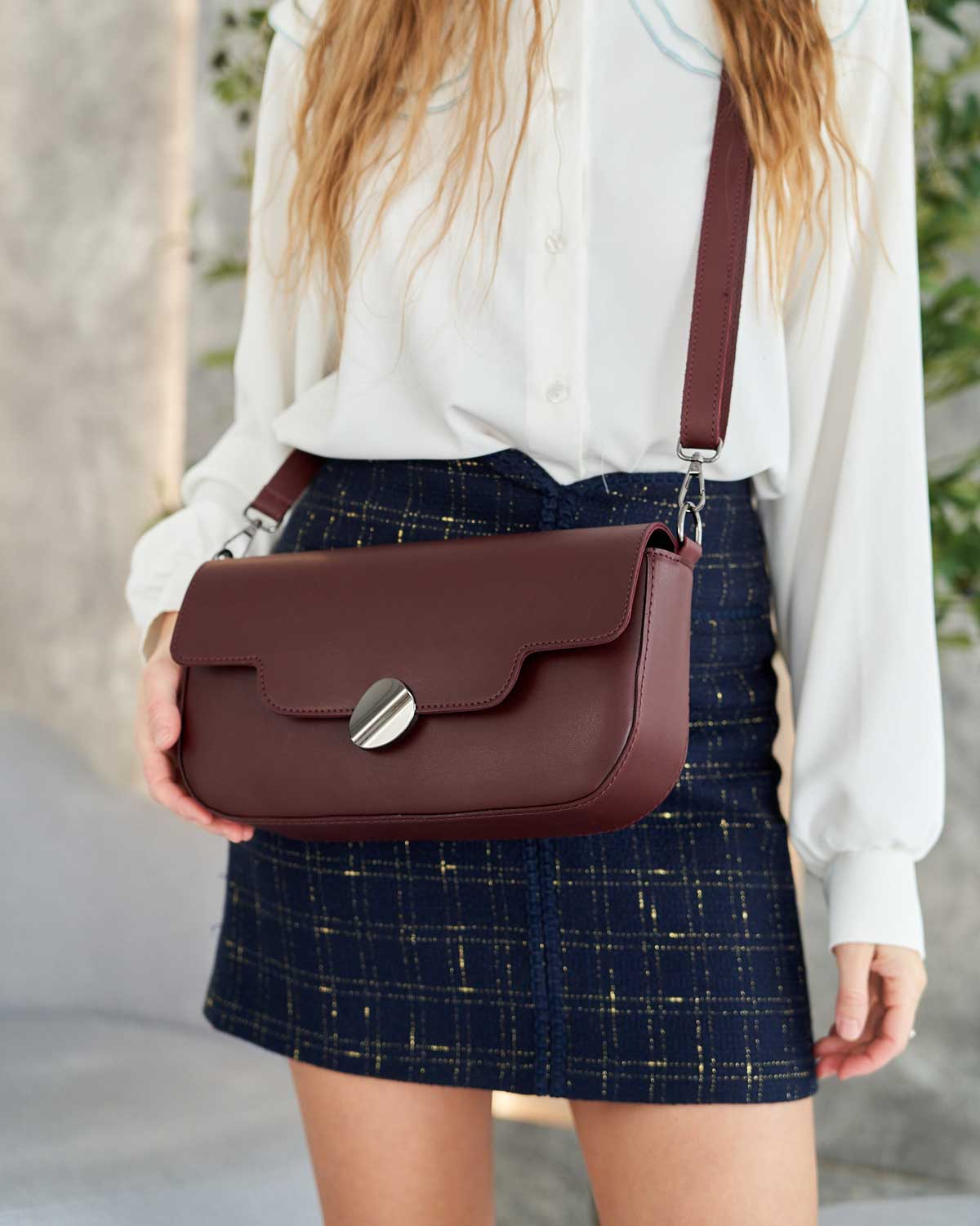 Женская сумочка «Gigi» бордовая Женская сумочка «Gigi» бордовая