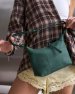 Кожаная женская сумка «Gia» зеленая 